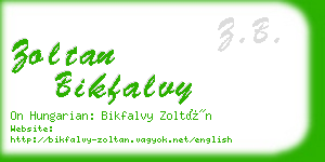 zoltan bikfalvy business card